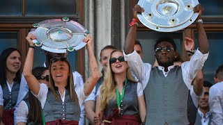 Jubel in München FC Bayern gewinnt zwei Meistertitel [upl. by Aiouqahs]