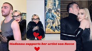 Madonna supports her artist son Rocco Ritchie at his exhibition in Parisart madonna artist usa [upl. by Apfel572]