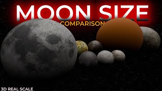 Moon Size Comparison  3D Real Scale  3D COMPARISON [upl. by Hortense]