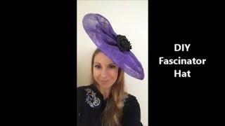 How to make a Sinamay Fascinator base free form without hat block  Millinery DIY Tutorial [upl. by Nevile888]