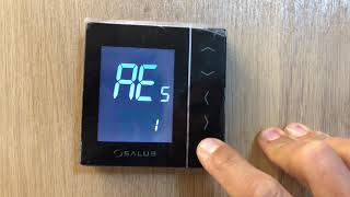 How to reset the Salus VS10WRF thermostat return to factory settings delete all data the best term [upl. by Ettenawtna]