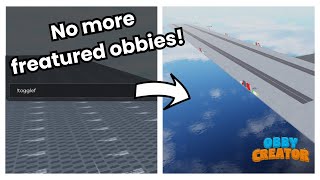 How to clear lag from featured obbies in Obby Creator SUPER EASY [upl. by Barna238]