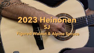 Dream Guitars  2023 Heinonen SJ Figured Walnut amp Alpine Spruce guitardemo acousticguitars [upl. by Nnairam]