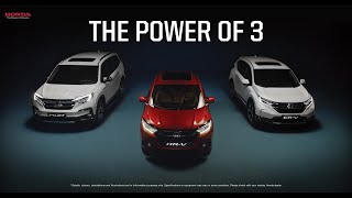 Allnew Honda SUV Range  The Power of 3 [upl. by Carena]