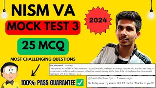 NISM VA MOCK TEST 2024  NISM 5A EXAM PREPARATION  NISM MOCK TEST  nism5a nismexampreparation [upl. by Buchalter758]