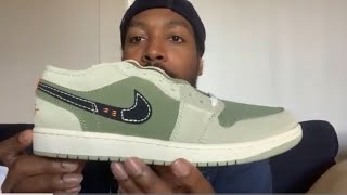 Air Jordan 1 Low SE Craft Olive EP126 [upl. by Euqilegna245]