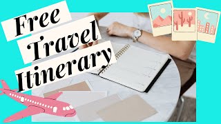 How to Create a Travel Itinerary  Free Itinerary Template [upl. by Ellehcirt]