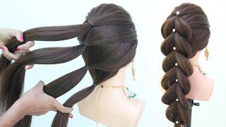 very easy ponytail hairstyle for long hair  trendy hairstyle for teenagers [upl. by Aikaz]