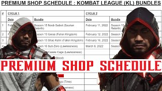 MK11 Premium Shop Schedule  KL Bundles  Kombat League Skins [upl. by Nahraf162]