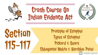 Section 115117 of Indian Evidence Act 1872  Principle of Estoppel [upl. by Zetrauq]