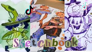 Ideas to fill your sketchbook  Art tiktok sketchbook tour  tiktok compilation [upl. by Irneh]