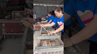 Bamboo Processing in Actionquotwoodworking satisfying toolsbamboo [upl. by Tana]