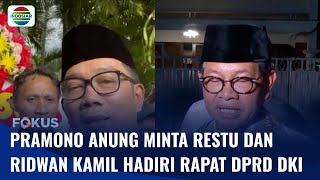 Safari Politik Jakarta Pramono Anung Temui Habib Ridwan Kamil Hadiri Rapat Paripurna  Fokus [upl. by Ellened]