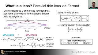 Optical Path Length of a Paraxial Lens  First Order Optical System Design [upl. by Bunny]