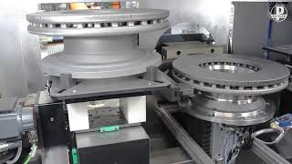 Complete machining of truck brake disc with PV SL2  PITTLER TampS [upl. by Meelas]