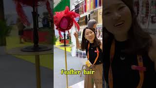 Super hairthe biggest hair in the world hairfactory guangzhou china hairfair [upl. by Wallas]