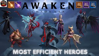 Awaken Chaos Era  The Most Efficient Heroes in ACE [upl. by Reedy]