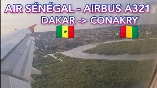 AIR SÉNÉGAL DAKAR TO CONAKRY  AIRBUS A321 [upl. by Ahseken217]