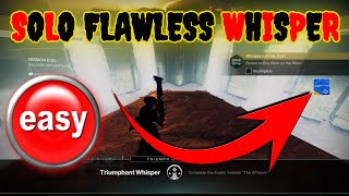 EASILY Solo FLAWLESS The WHISPER Exotic Mission Newly REPRISED  Destiny 2 Into The Light Update [upl. by Eillah240]