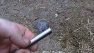 Starting a fire with Misch Metal Rod [upl. by Eniamraj]