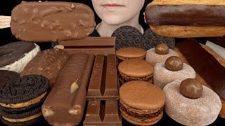 ASMR Chocolate Desserts amp Ice Cream Brigadeiro Macarons HaagenDazs Mochi Eclair Oreo Cookies [upl. by Naivaj]