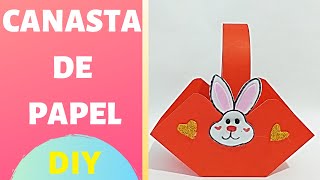 CANASTA O CESTA DE PAPEL PARA DULCES SAN VALENTIN  PASCUA [upl. by Carri432]