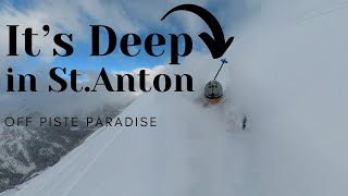 Current Situation in St Anton am Arlberg off piste skiing Its a Powder playground [upl. by Jeffers]