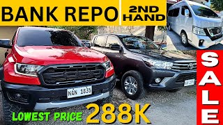 BILIHAN NG MURANG REPOSSESSED CARS UP TO 50 OFF PICKUP SUV VAN  CHEAPEST REPO CARS IN MARKET [upl. by Ev]