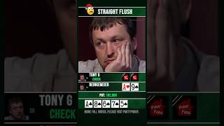 Straight Flush 😲  Tony G poker [upl. by Aryad]