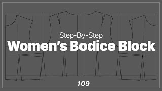 Bodice Block Drafting For Women Pattern Making Tutorial [upl. by Jillana]