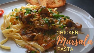 Chicken Marsala with Fettuccine Recipe [upl. by Atokad]