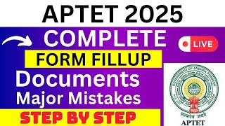 APTET 2025 Application Form  APTET Registration 2025 How To Fill APTET 2025 Application Form [upl. by Silver]