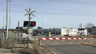 TransPerth Maddington Railroad Crossing and Pedestrian Crossing Western Australia [upl. by Nelehyram]