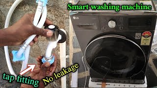 LG 8kg smart washing machinehow to washing machine tap adaptor connection in Telugu [upl. by Bibi]