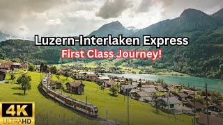 InterlakenLuzern Lucerne Express Scenic Panoramic Switzerland Train Journey  4k Panoramic Train [upl. by Danell]