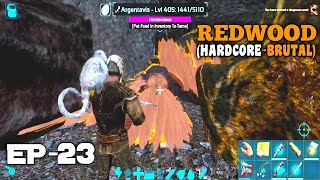 Ark Mobile Argentavis Taming No Trap And Metal Farming  Redwood HardcoreBrutal Ep  23 [upl. by Haibot]