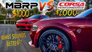 BEST CATBACK EXHAUST FOR THE DODGE CHARGER AND CHALLENGER MBRP VS CORSA FULL SOUND COMPARISON [upl. by Morven]