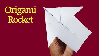 How to Make an Amazing DIY Origami Paper Rocket  Flying Craft In Paper [upl. by Adnol]