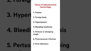 Causes of subconjunctival haemorrhage [upl. by Nmutua]