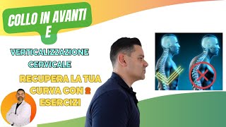 Collo in avanti e VERTICALIZZAZIONE CERVICALE recupera la tua curva con due esercizi [upl. by Htaeh]