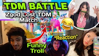 ZGOD Lost TDM Battle 😁 With Harshi amp Dobby Jonny Reaction 🤑 Camping 😂 Funny Troll 😅 [upl. by Arrahs213]