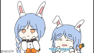 Pekomama amp Pekora makes sad face【Hololive Animation Usada Pekora】 [upl. by Ravahs718]