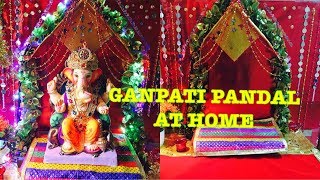 How to make Ganpati Pandal at Home  DIY Ganpati Pandal  Simple amp Easy  Vlog Style [upl. by Feenah]