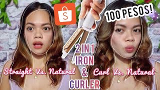 Affordable Hair Straightener on SHOPEE New Nova 2in1 Iron amp Curler REVIEW amp TUTORIAL  Lil Niecole [upl. by Mauve]