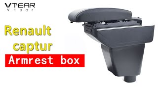 How to install Vtear for Renault captur armrest 2014 2015 2016 2017 2018 [upl. by Aihseuqram]