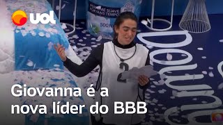 BBB 24 Giovanna é a nova líder ao vencer prova de habilidade e sorte [upl. by Avir]