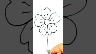 How to draw a flower 😍 shorts youtubeshorts art drawing trending [upl. by Narod408]