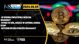 KRACH NA RYNKACH BITCOIN PONIŻEJ 50K JAPONIA NAJGORZEJ OD 1987 KOREA ZAWIESZA NOTOWANIA [upl. by Eibocaj851]