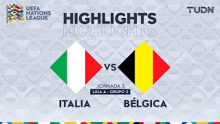 HIGHLIGHTS  Italia vs Bélgica  UEFA Nations League 2024  TUDN [upl. by Eniger]