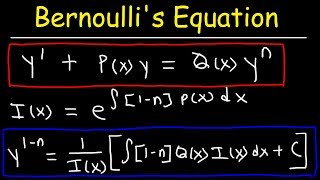 Bernoullis Equation For Differential Equations [upl. by Odille337]